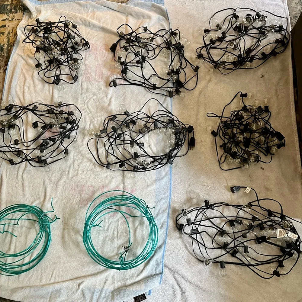 7 stands of string lights